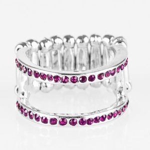 purple rhinestone ring